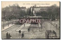 CPA Lyon Cours du Midi et place Carnot Tramways