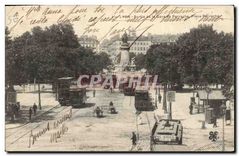 CPA Lyon Sortie de la Gare de Perrache Place Perrache Tramways