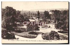 CPA Lyon Place Carnot Gare de Perrache et Hotel Terminus 