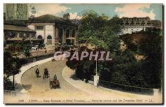 CPA Lyon Gare Perrache et Hotel Terminus 