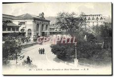 CPA Lyon Gare Perrache et Hotel Terminus 
