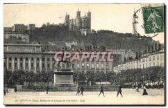 CPA Lyon Place Bellecour et Coteau de Fourviere 