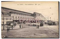 CPA Lyon Gare des Brotteaux Tramways