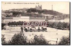 CPA Lyon Place Bellecour et Coteau de Fourviere 
