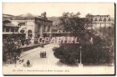 CPA Lyon Gare de Perrache et Hotel Terminus 