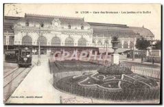 CPA Lyon Gare des Brotteaux Les Jardins et le Buffet 