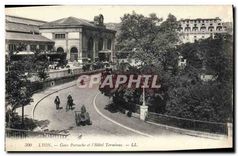 CPA Lyon Gare Perrache et l'Hotel Terminus 