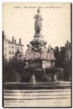 CPA Lyon place Morand Statue La Ville de Lyon 