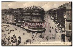 CPA Marseille Rue de la Republique et Quai du Port 