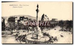 CPA Marseille Place Castellane Fontaine Cantini 