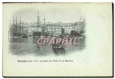 CPA Marseille Le Quai du Port & la Mairie 