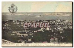 CPA Marseille Notre Dame de la Garde A l'Ouest Le Golfe et les Iles 