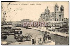 CPA Marseille La Cathedrale et le Canal St Jean 