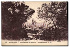 CPA Marseille Notre Dame de la Garde vue a travers les Pins 