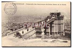 CPA Marseille Passerelle des Ascenseurs de Notre Dame de la Garde 