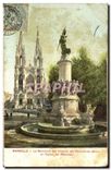 CPA Marseille Le Monument des Enfants des Bouches du Rhone et l'Eglise des Reformes 