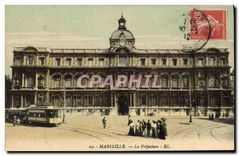 CPA Marseille La Prefecture Tramway