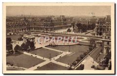 CPA Paris en flanant perpective sur la place du Carrousel et le Louvre 
