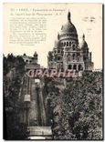 CPA Paris Funiculaire et Basilique du Sacre Coeur de Montmartre 