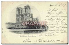 CPA Paris Cathedrale Notre Dame Carte 1899