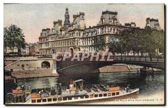 CPA Paris l'Hotel de Ville et la Pont d'Arcole 