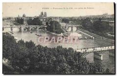 CPA Paris Panorama de la Cite vue prise du Louvre 