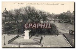 CPA Paris Le Rond Point du Pont Neuf et la Statue de Henri IV 