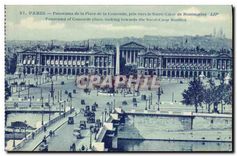 CPA Paris Panorama de la Place de la Concorde pris vers le Sacre Coeur de Montmartre 