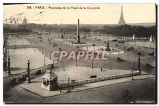 CPA Paris Panorama de la Place de la Concorde Tour Eiffel