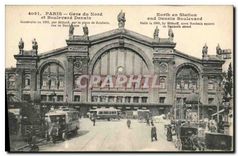CPA Paris Gare du Nord et Boulevard Denain 
