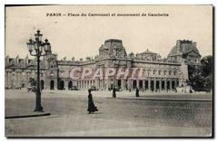 CPA Paris Place du Carrousel et Monument de Gambetta 
