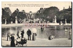 CPA Paris Le Bassins des Tuileries et l'Arc de Triomphe du Carrousel 