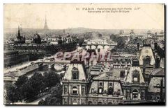 CPA Paris Panorama des Huit Ponts Tour Eiffel