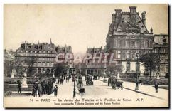 CPA Paris Le Jardin des Tuileries et le Pavillon de Rohan 
