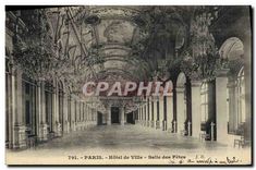 CPA Paris Hotel de Ville Salle des Fetes 
