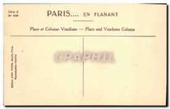 CPA Paris Place et Colonne Vendome