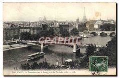 CPA Paris Panorama sur la Seine pris du Pont des Arts 