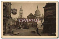 CPA Paris Montmartre Le Sacre Coeur vu de la Place du Tease 