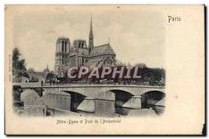 CPA Paris Notre Dame et Pont de l'Archeveche 