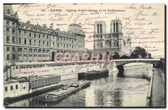 CPA Paris Eglise Notre Dame et la Prefecture 
