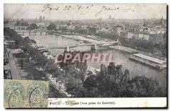 CPA Paris La Seine vue prise du Louvre 