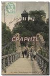 CPA Paris Buttes Chaumont Pont suspendu 