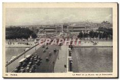 CPA Paris Le Pont et la Place de la Concorde 