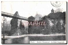 CPA Paris Buttes Chaumont Le Pont Suspendu 