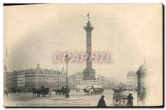 CPA Paris La Place de la Bastille & La Colonne de Juillet 