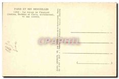 CPA Paris et ses Merveilles Le Palais de Chaillot 
