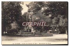 CPA Colmar Jardin du Champ de Mars Monument de Bruat 