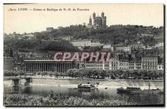 CPA Lyon Coteau et Basilique de ND de Fourviere 