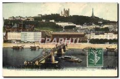 CPA Lyon Le Palais de Justice le Coteau de Fourviere et la Tour de Fourviere 