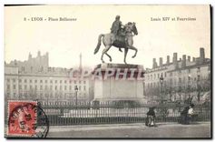 CPA Lyon Place Bellecour Statue Louis XIV 